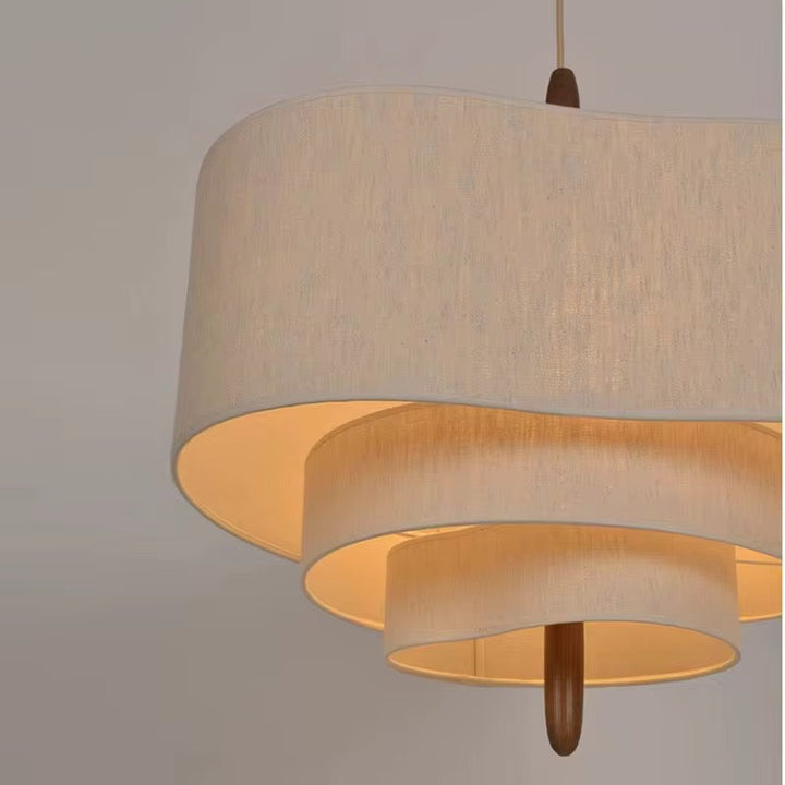 Layered Fabric Pendant Light