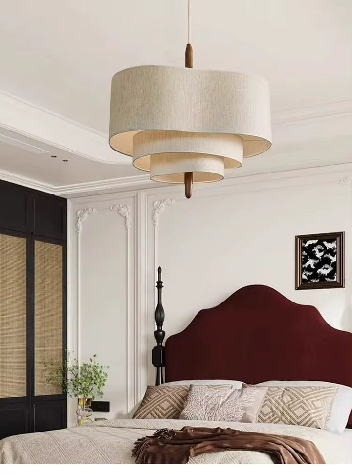 Layered Fabric Pendant Light