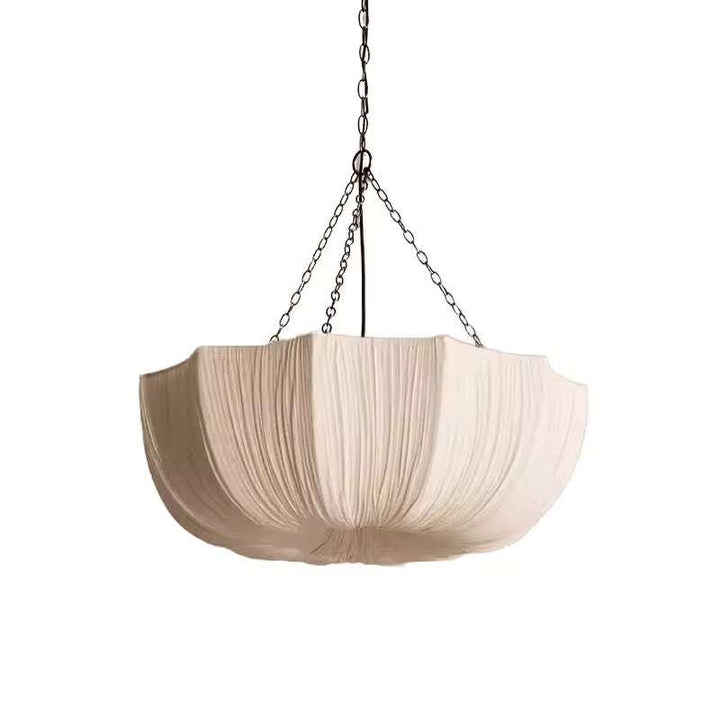 Lunara Pendant fabric bowl chandelier with soft fabric design and cozy ambient lighting