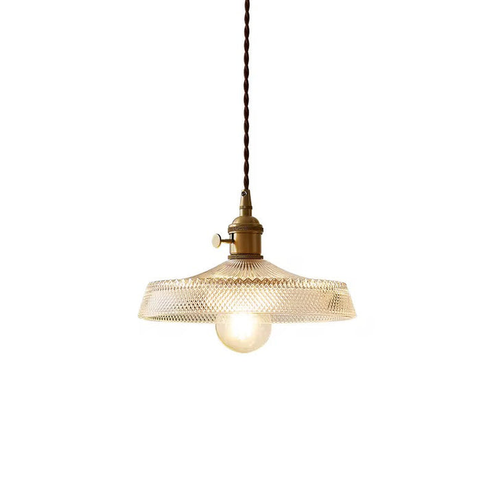 Ribbed Glass Pendant Light