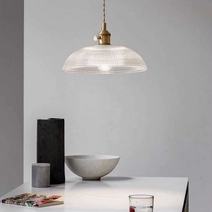 Vintage Glass Dome Pendant