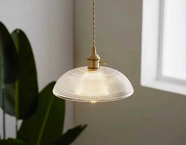 Vintage Glass Dome Pendant