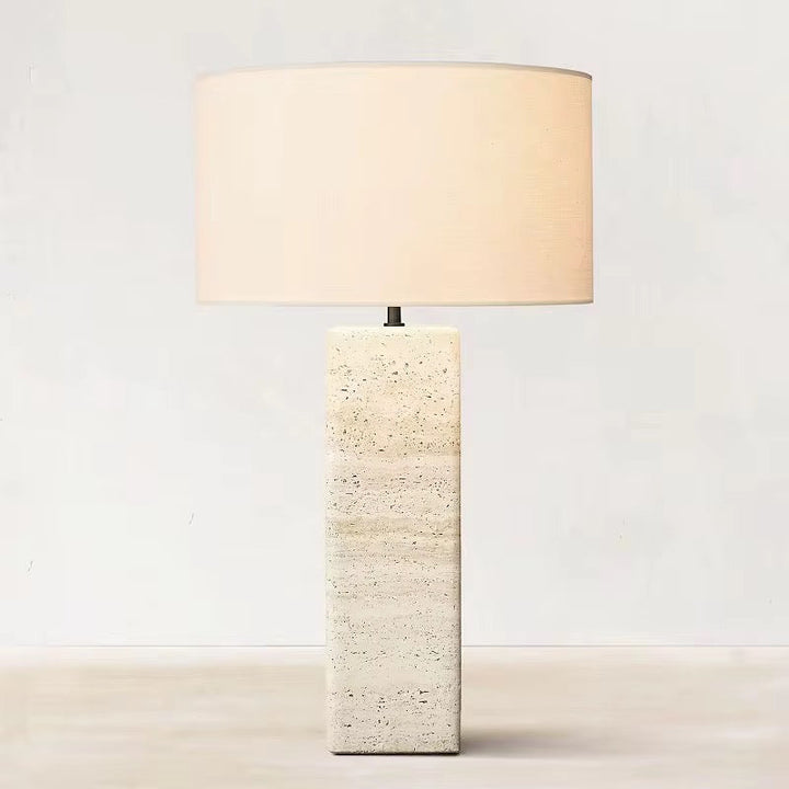 Cylinder Stone Table Lamp