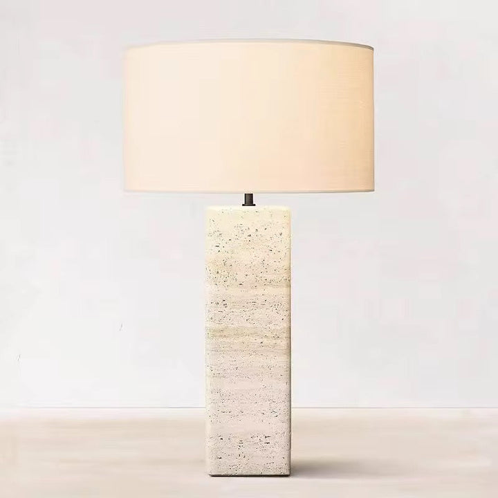 Cylinder Stone Table Lamp