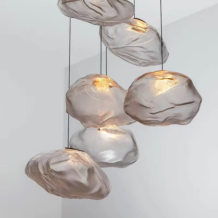 Smoky Glass Cloud Pendants