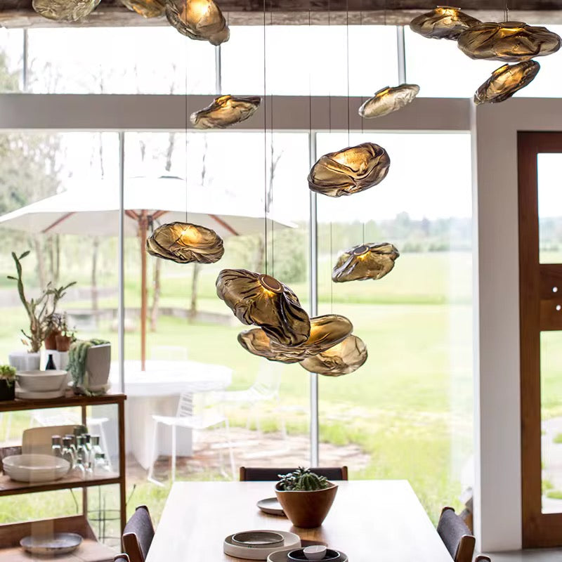 Smoky Glass Cloud Pendants