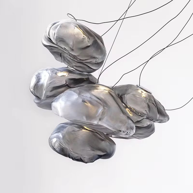 Smoky Glass Cloud Pendants