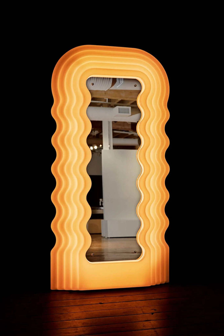 LED Wavy Frame Statement Mirror