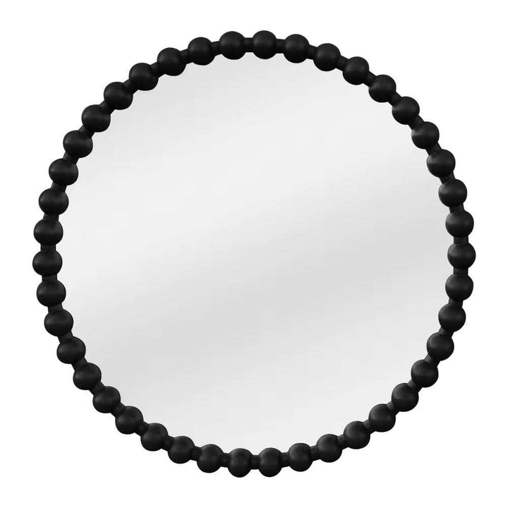 Round Beaded Frame Wall Mirror