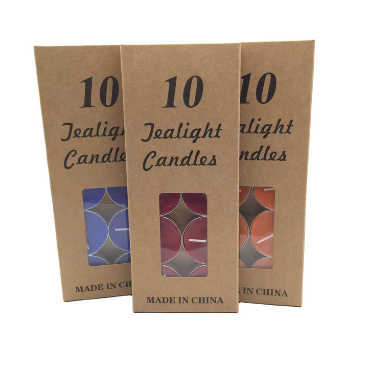 Colored Tealight Candles Set of 50 ( 5 packs )