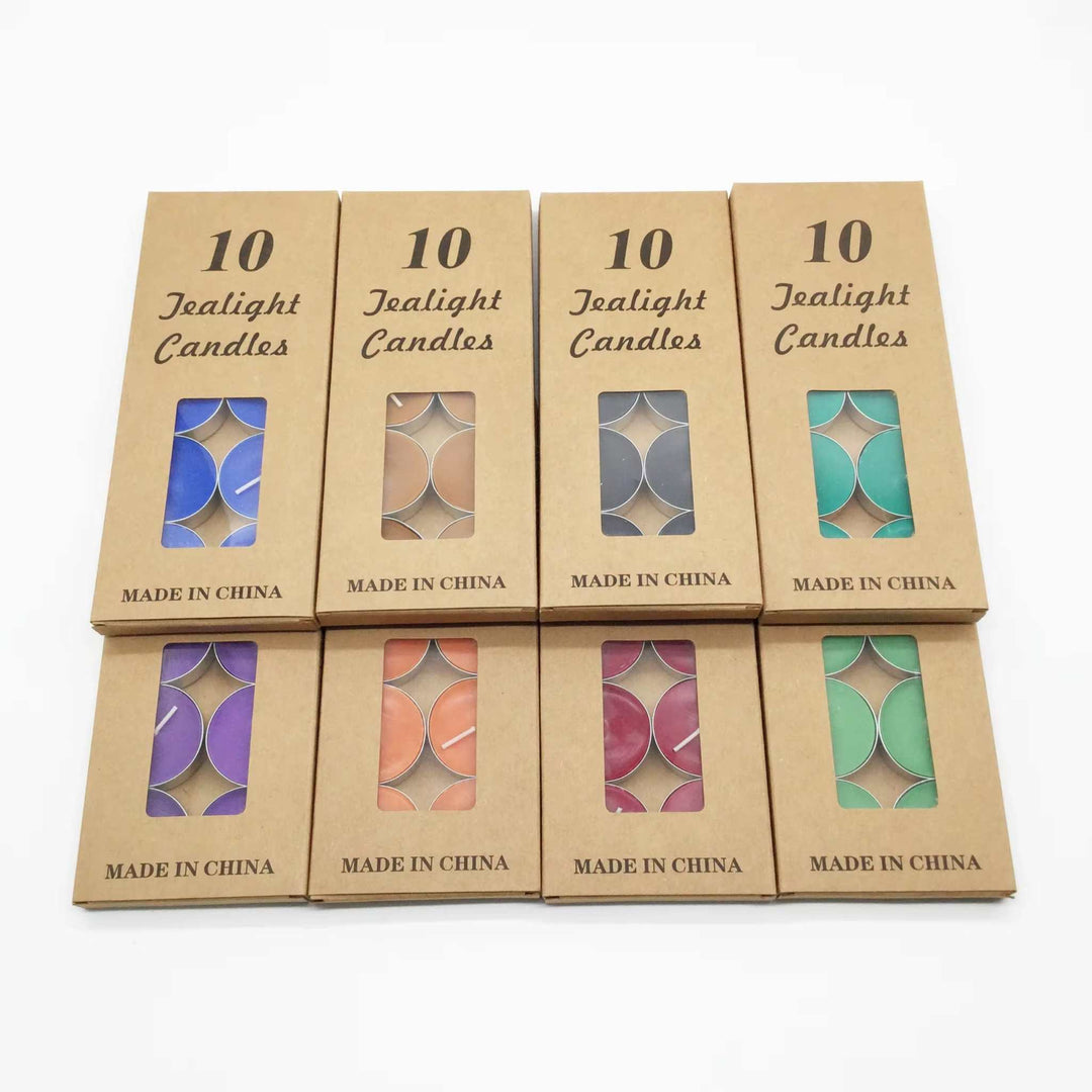 Colored Tealight Candles Set of 50 ( 5 packs )