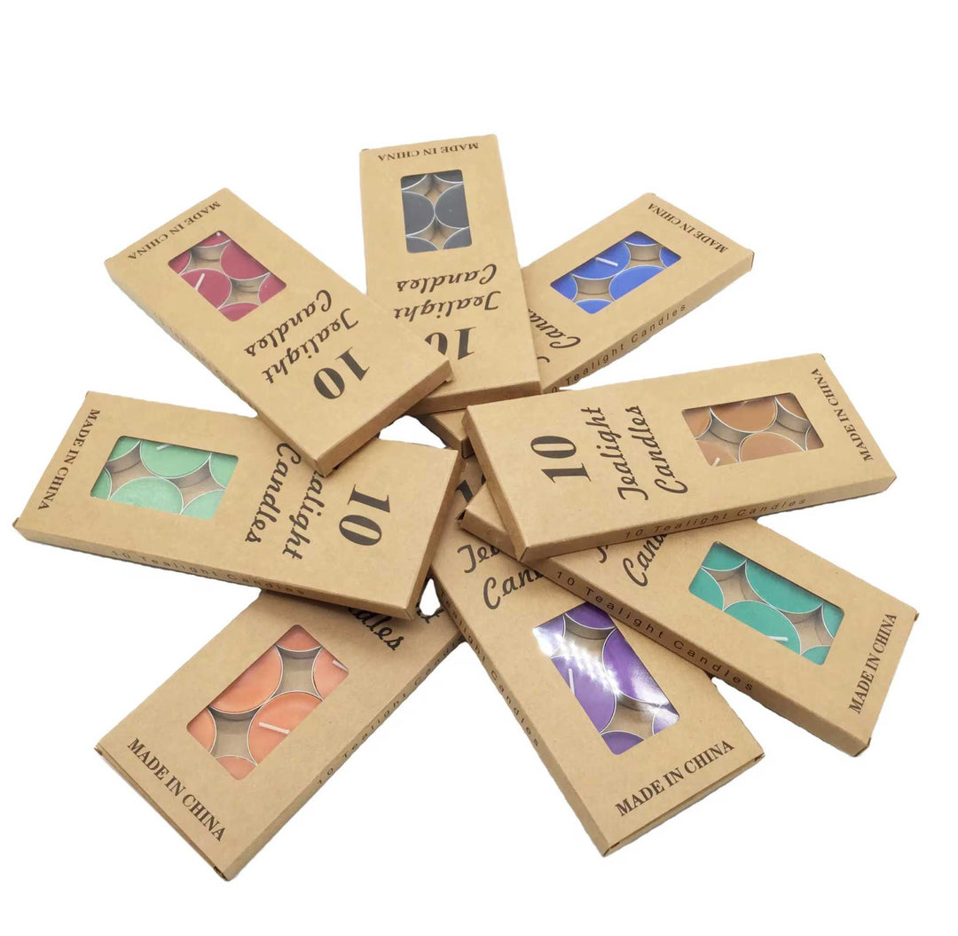 Colored Tealight Candles Set of 50 ( 5 packs )