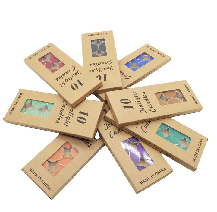 Colored Tealight Candles Set of 50 ( 5 packs )
