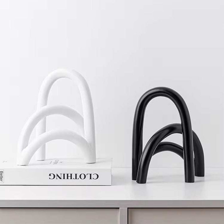 Modern Black or White Arch Sculpture
