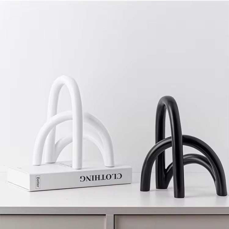 Modern Black or White Arch Sculpture