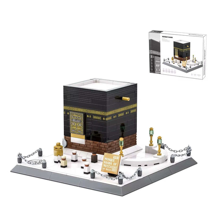 Miniature Kaaba model with 446 pieces, a decorative family-friendly architectural replica