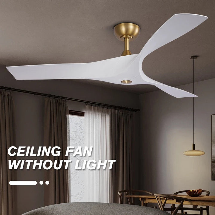 Elegant Ceiling Fan with White Blades and Gold Finish