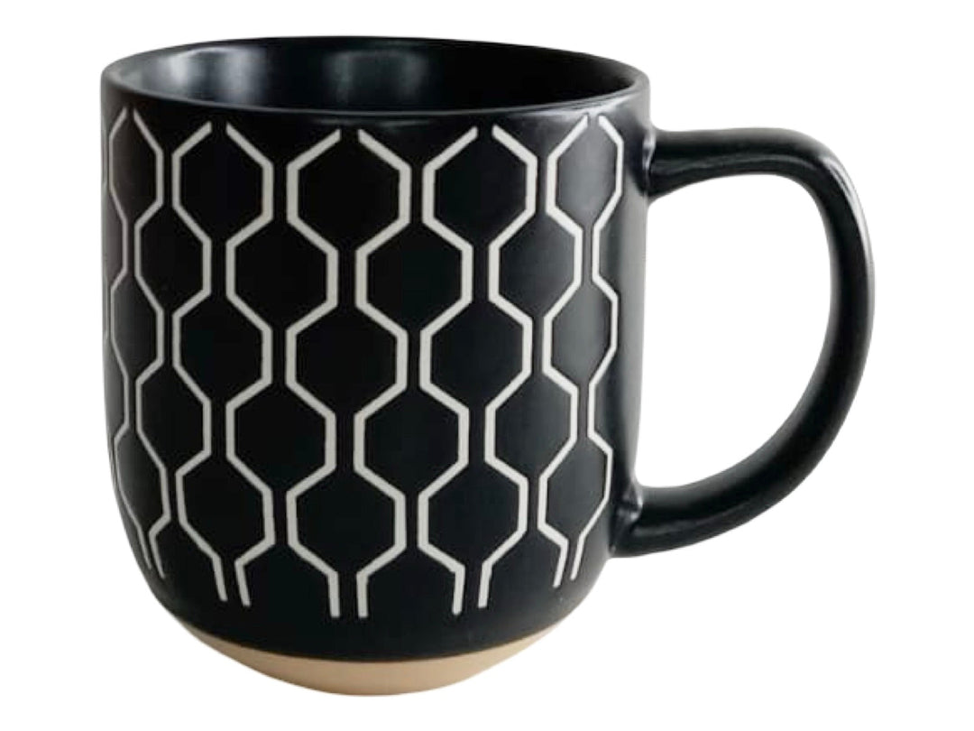 Black & White Geometric Mug Set of 4