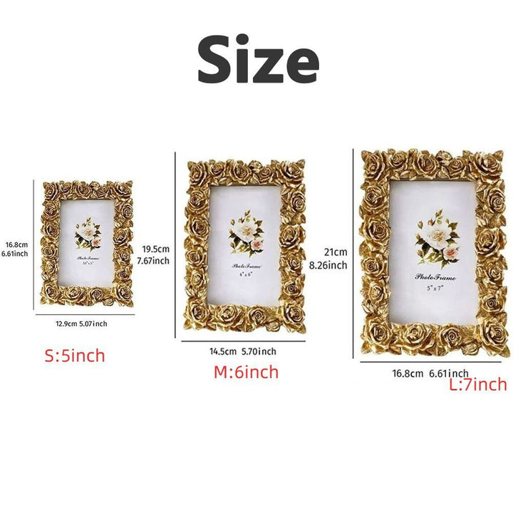 Antique Gold Ornate Photo Frame set of 3