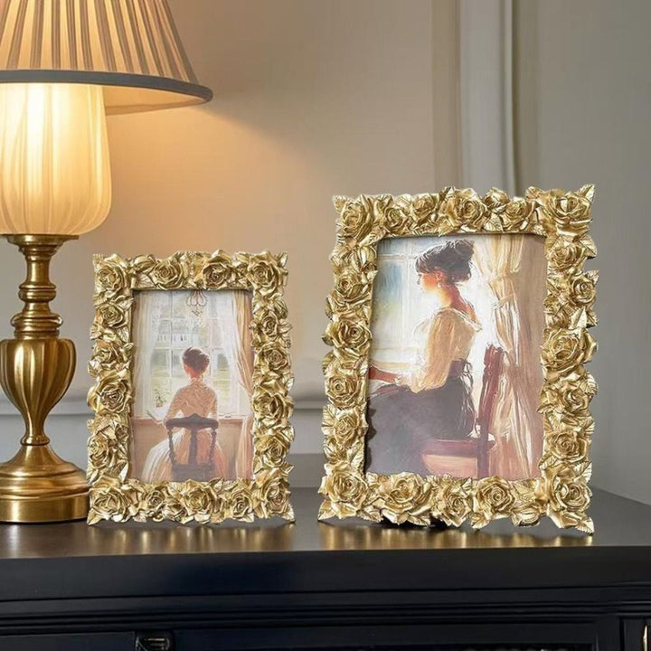 Antique Gold Ornate Photo Frame set of 3