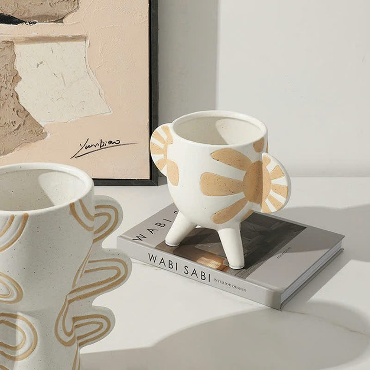 Modern Artistic Ceramic Vase Trio