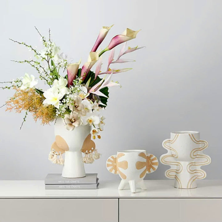 Modern Artistic Ceramic Vase Trio