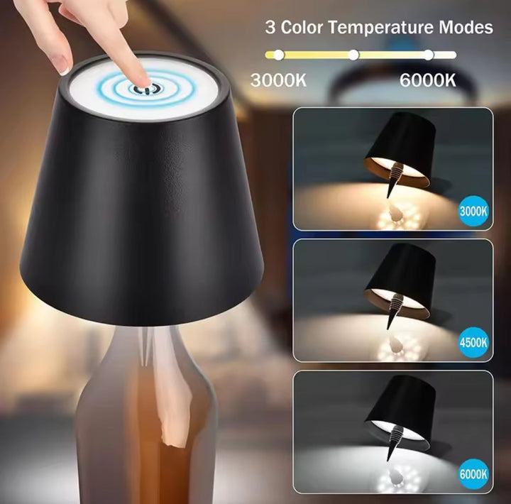 Touch Bottle-Top LED Rechargeable Table Lamp