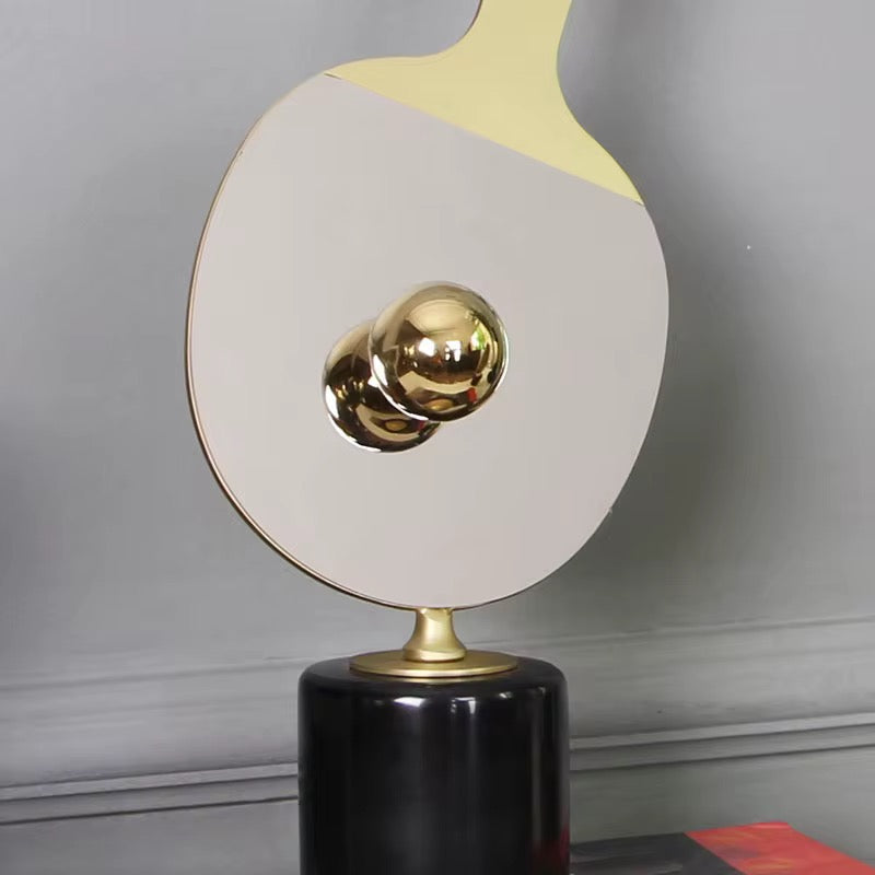 Gold Ping Pong Paddle Decor Set