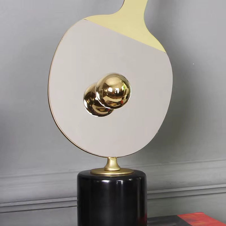 Gold Ping Pong Paddle Decor Set
