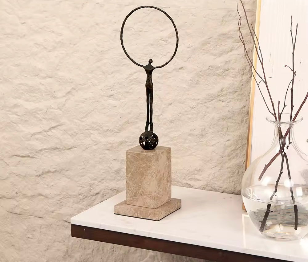 Abstract Circle Balance Sculpture