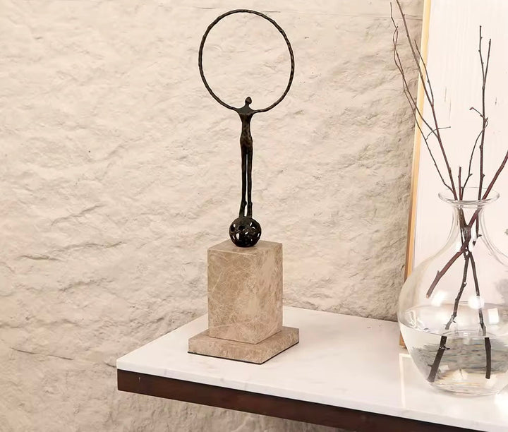 Abstract Circle Balance Sculpture