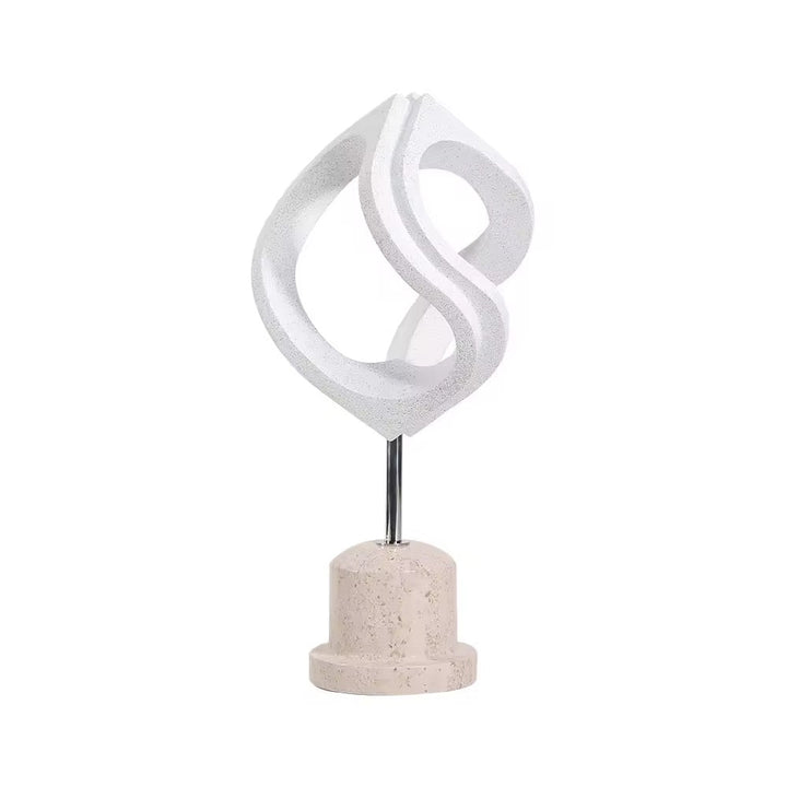 White Abstract Loop Sculpture