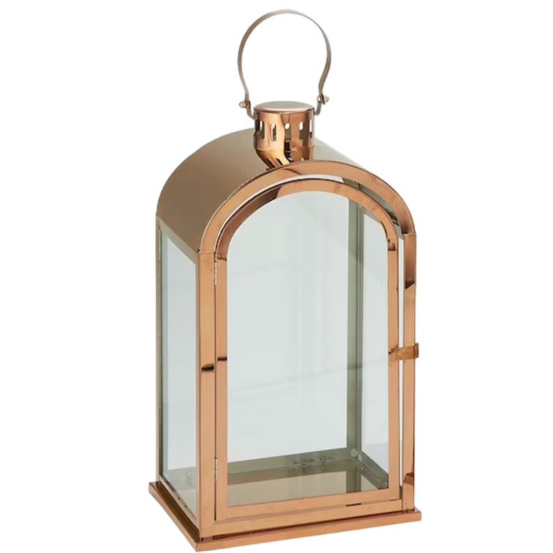 Rose Gold Lantern Decor Set (3 pcs)