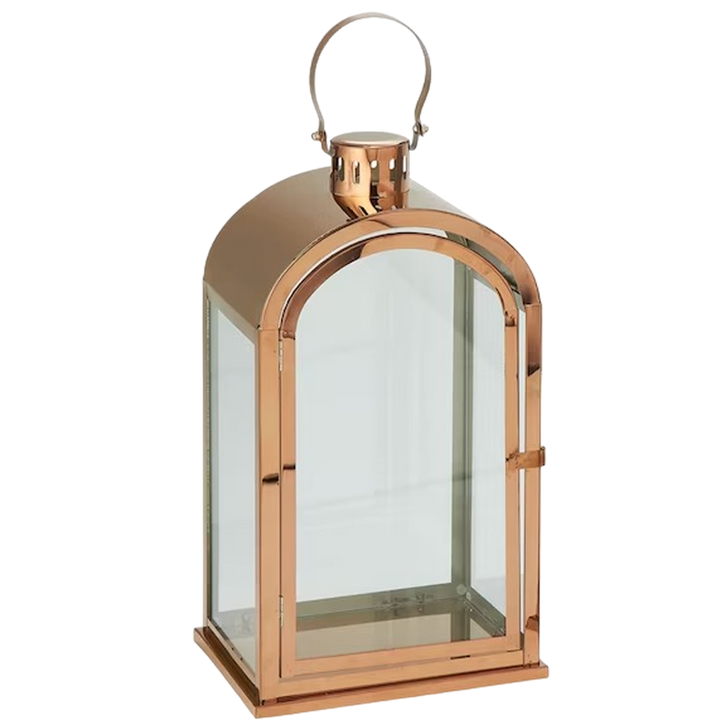 Rose Gold Lantern Decor Set (3 pcs)
