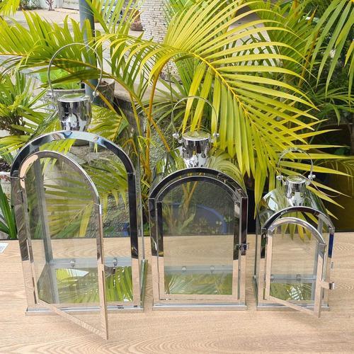 Rose Gold Lantern Decor Set (3 pcs)