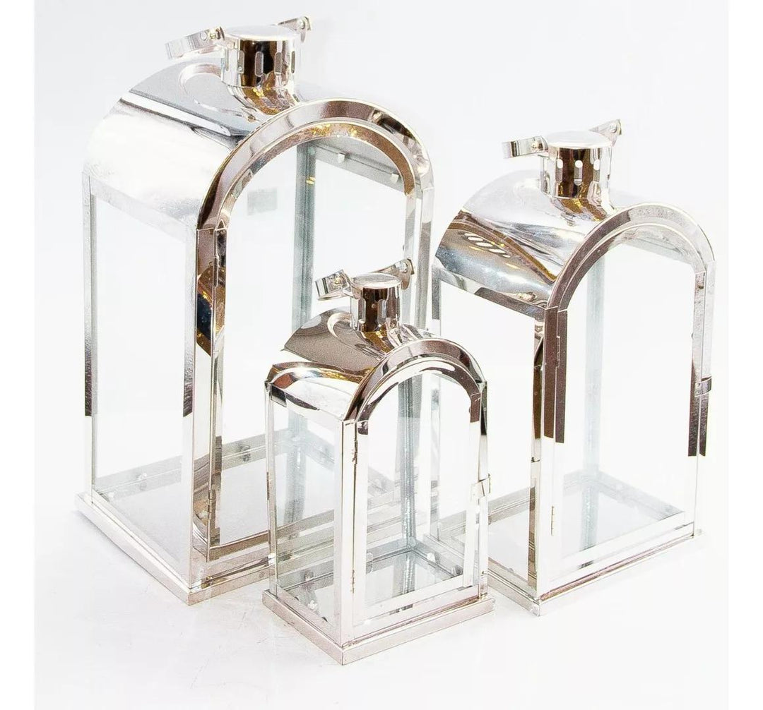 Rose Gold Lantern Decor Set (3 pcs)