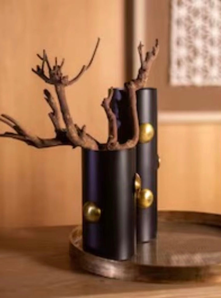 Black Modern Decorative Vase set of 2