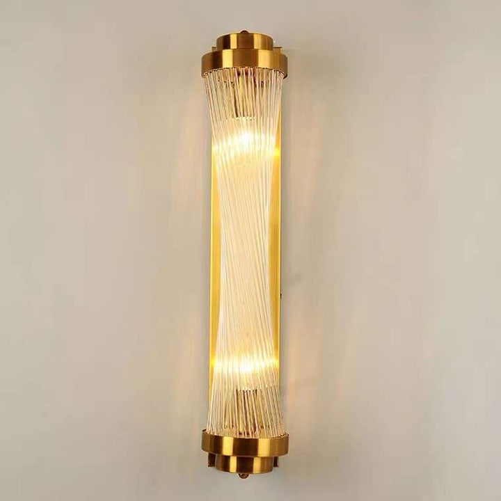 Modern Gold Wall Sconce with Glass Filament Design