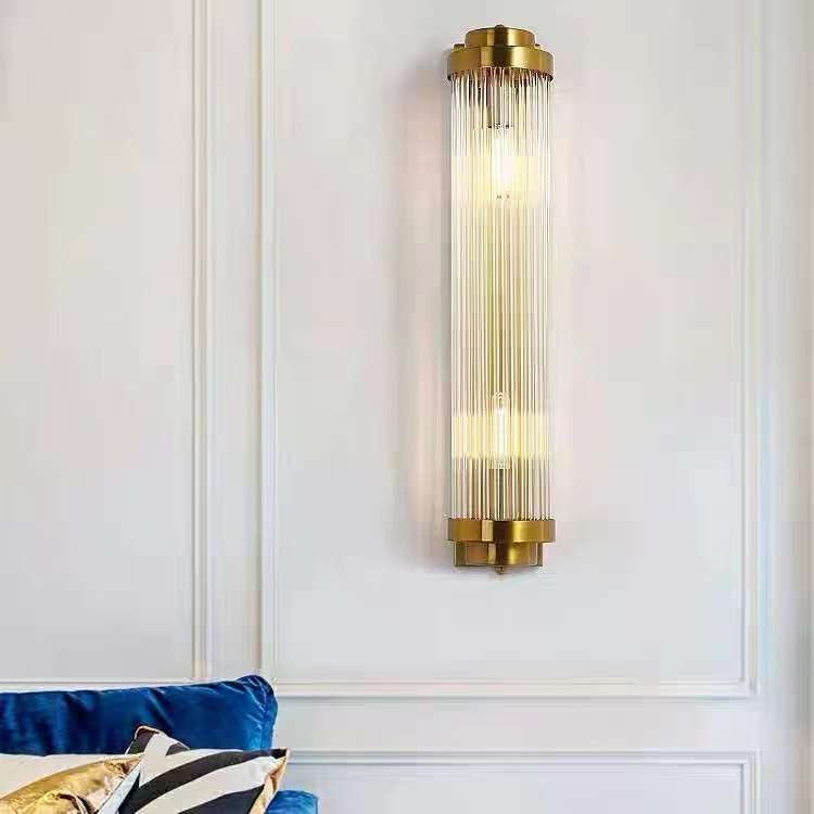 Modern Gold Wall Sconce with Glass Filament Design