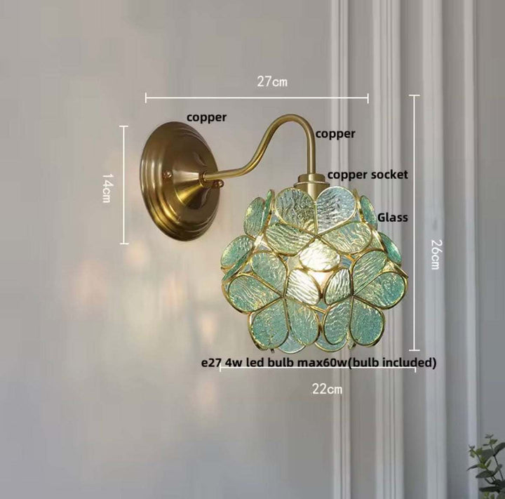 Vintage Tiffany Glass Wall Sconce