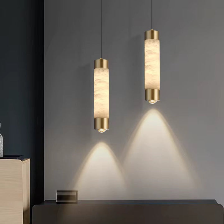 Cylinder Marble Pendant Light