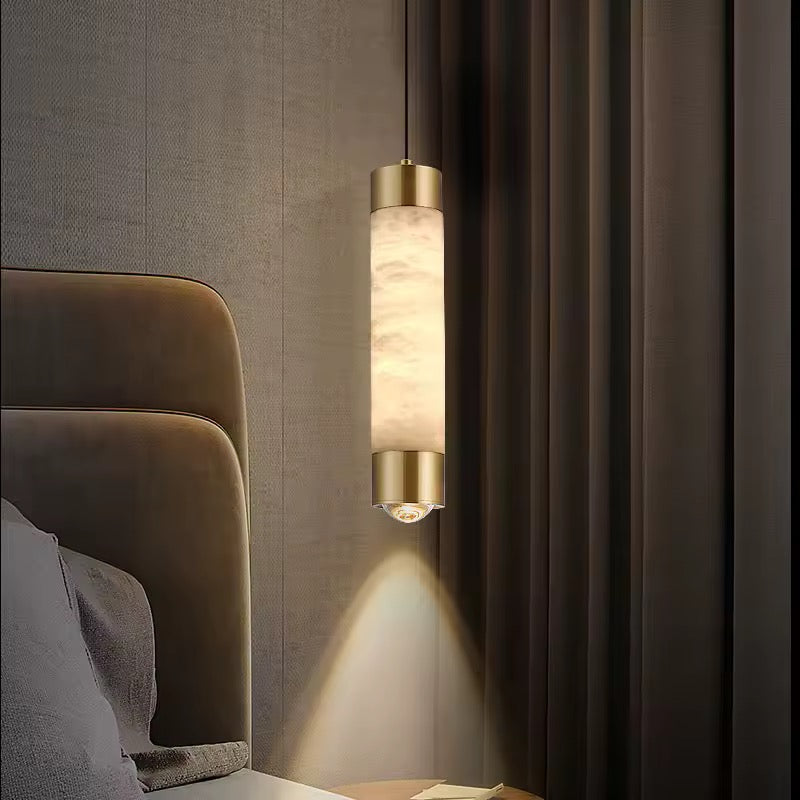 Cylinder Marble Pendant Light