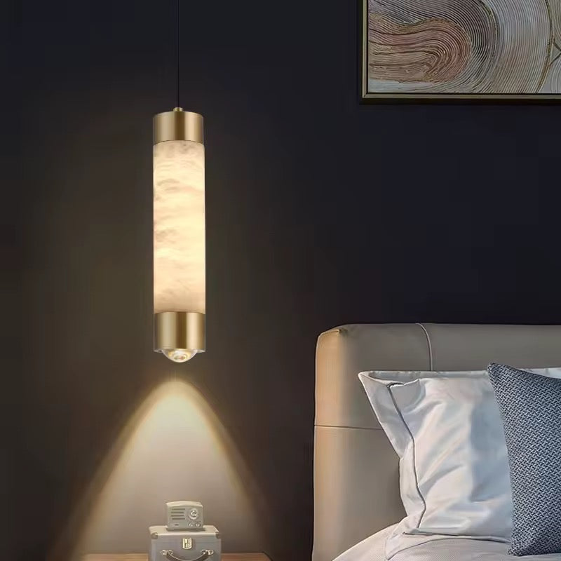 Cylinder Marble Pendant Light