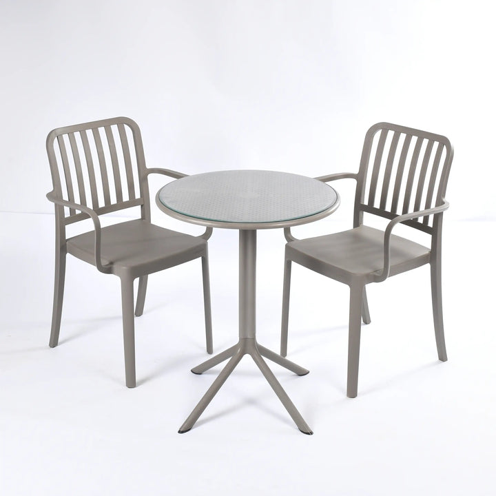 2 Flexi- Armchair + Dot Round Table 60