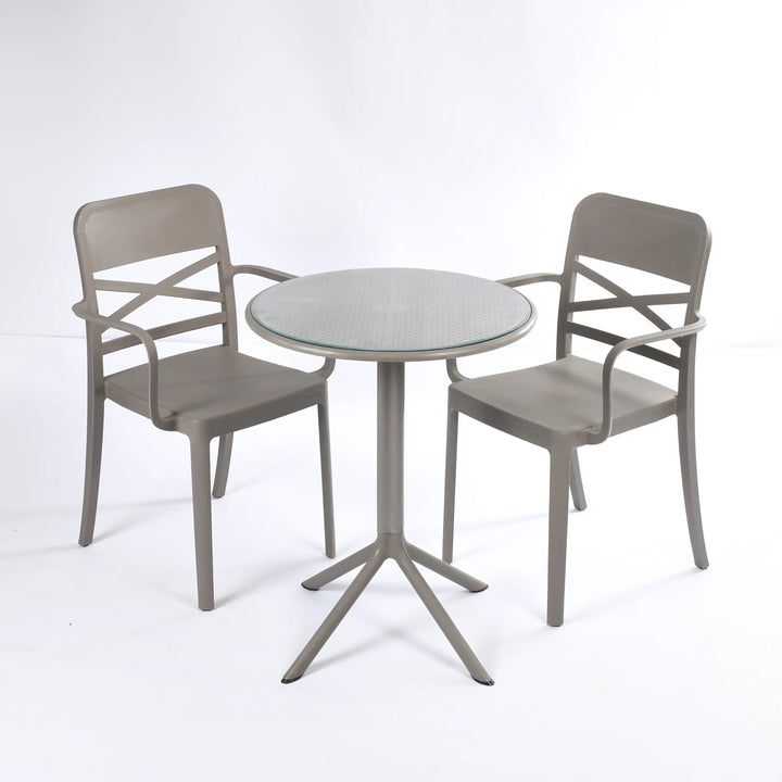 2 Flexi- Armchair + Dot Round Table 60