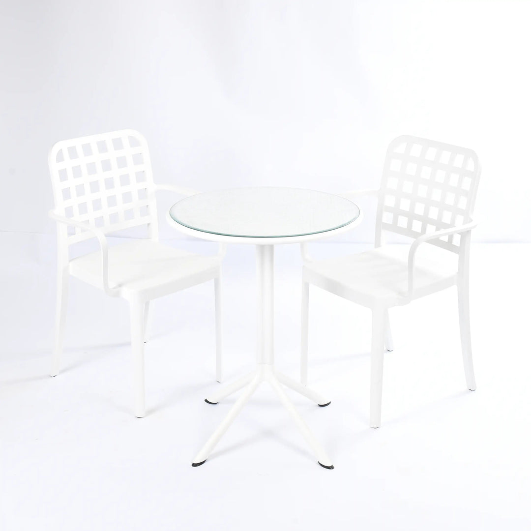 2 Flexi- Armchair + Dot Round Table 60