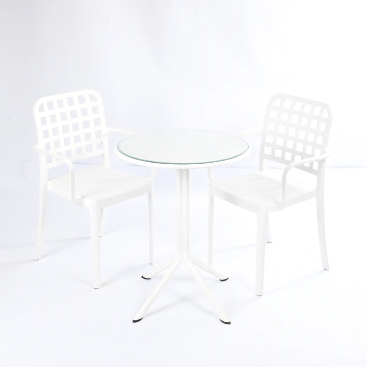 2 Flexi- Armchair + Dot Round Table 60
