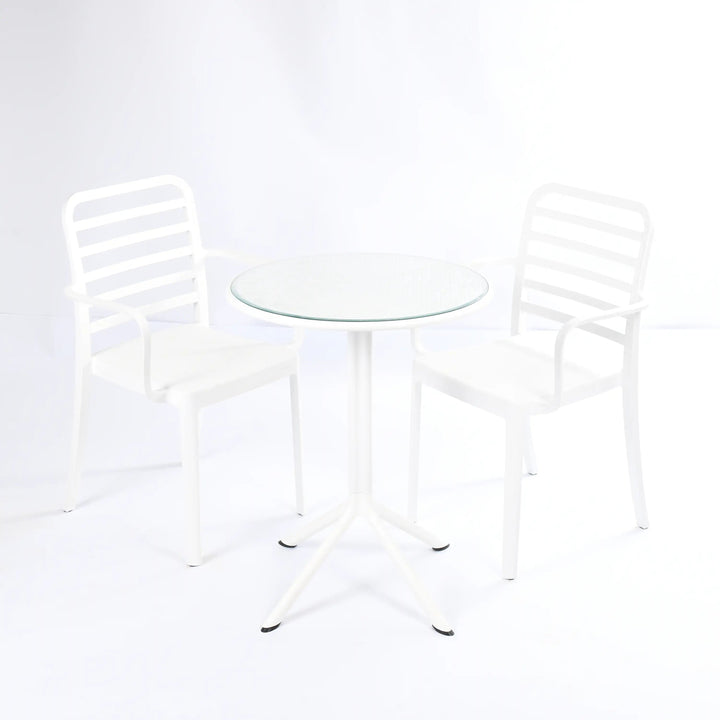 2 Flexi- Armchair + Dot Round Table 60