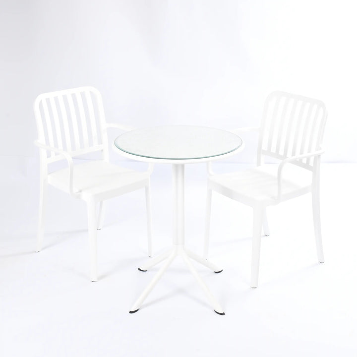 2 Flexi- Armchair + Dot Round Table 60