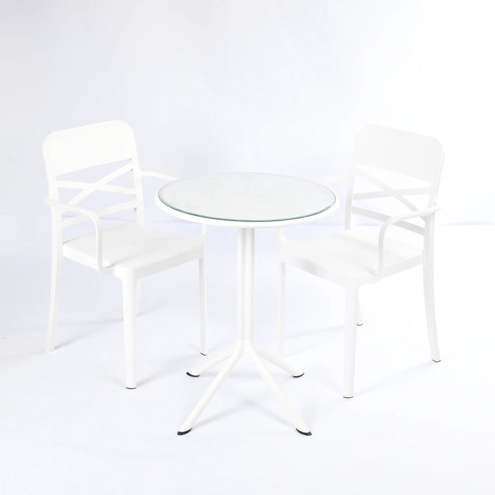 2 Flexi- Armchair + Dot Round Table 60